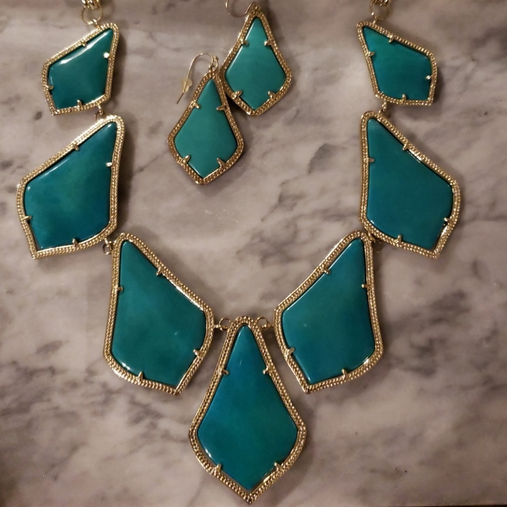 Kendra Scott RARE teal set - Picture 2 of 2